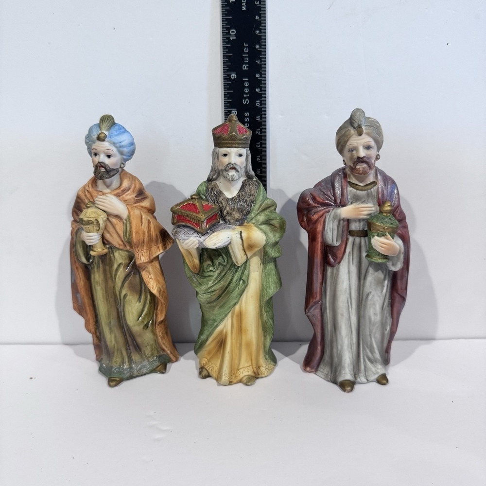 Vintage Homco Nativity Scene Wisemen Set‎ Of 3 #5207P